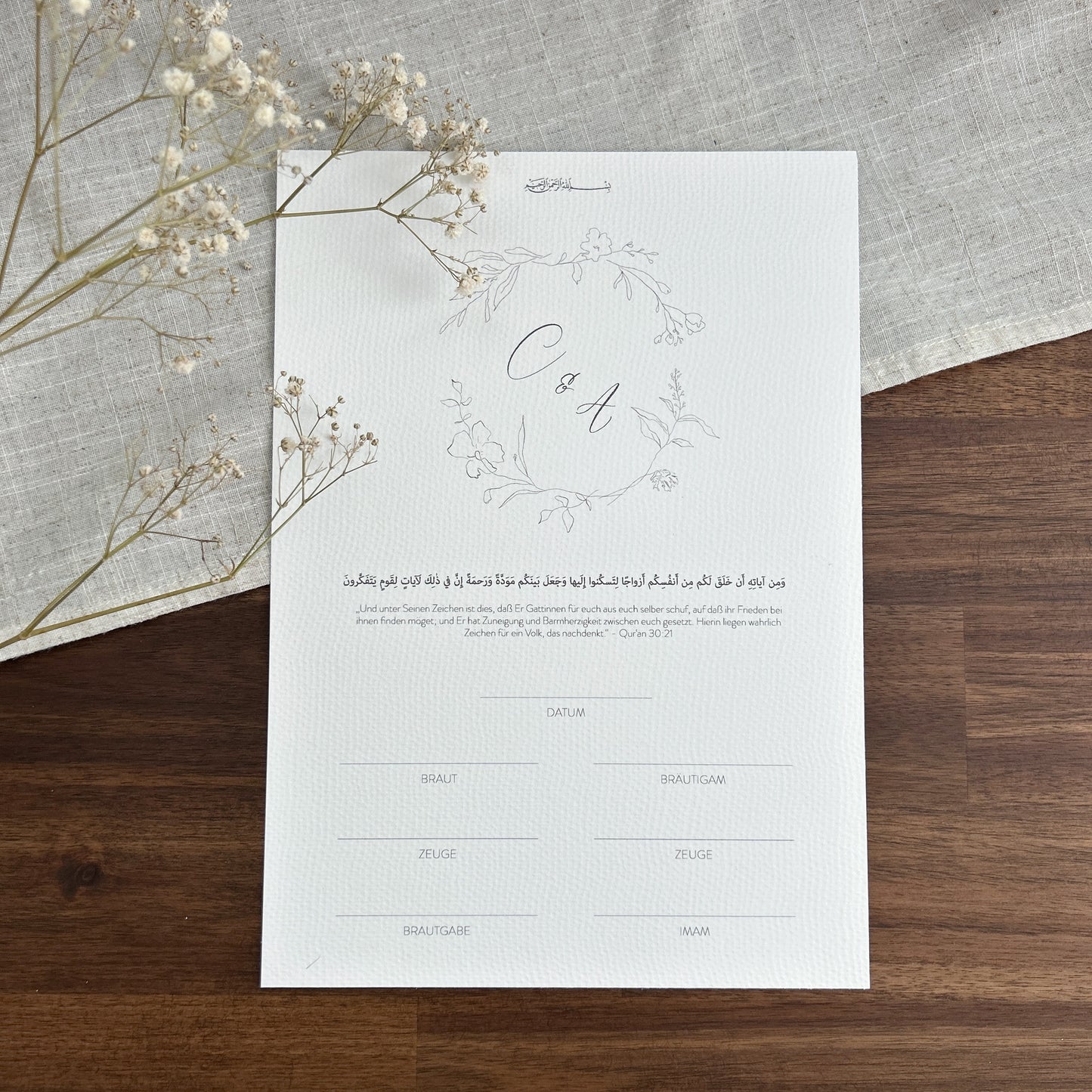 Nikah Zertifikat Set